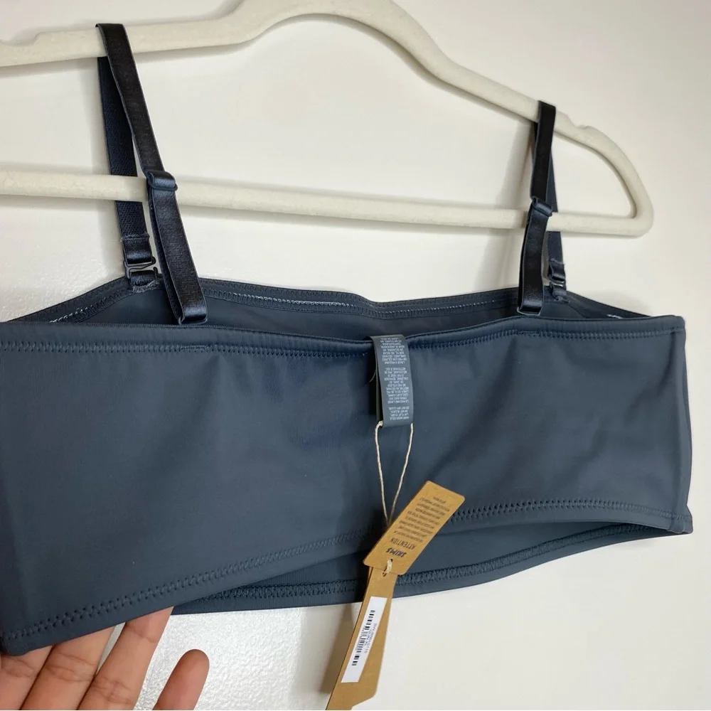 NEW!! SKIMS shaping Swim Bandeau Bikini Top - Gunmetal